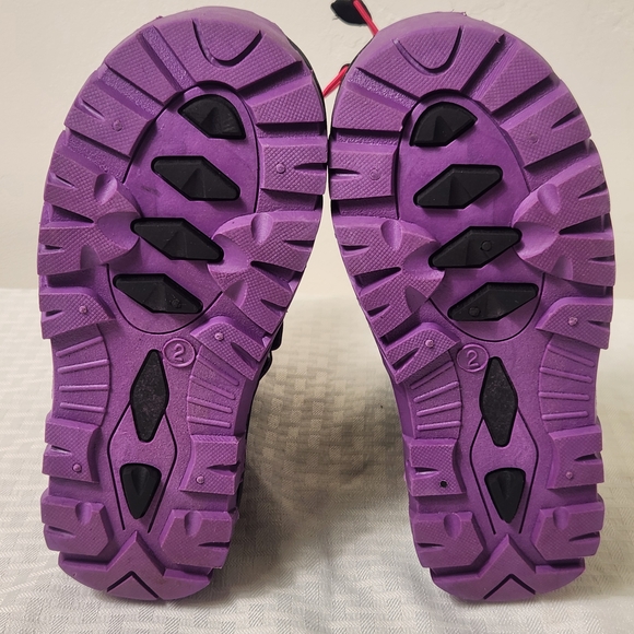 Dahui Kids Snow Boots - Black and Purple - Picture 10 of 10
